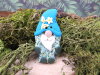 Bouton gnome foret bonnet turquoise