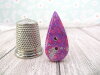 Bouton goutte brillant fuchsia violet