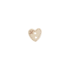 Bouton petit coeur beige clair