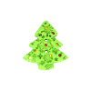 Bouton sapin de Noël vert