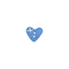 Bouton petit coeur bleu