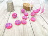 Bouton rond brillant fuchsia violet 10mm