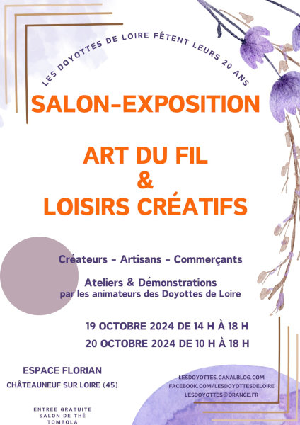 Salon-exposition Art du fil & loisirs cratifs, Chteauneuf-sur-Loire 2024